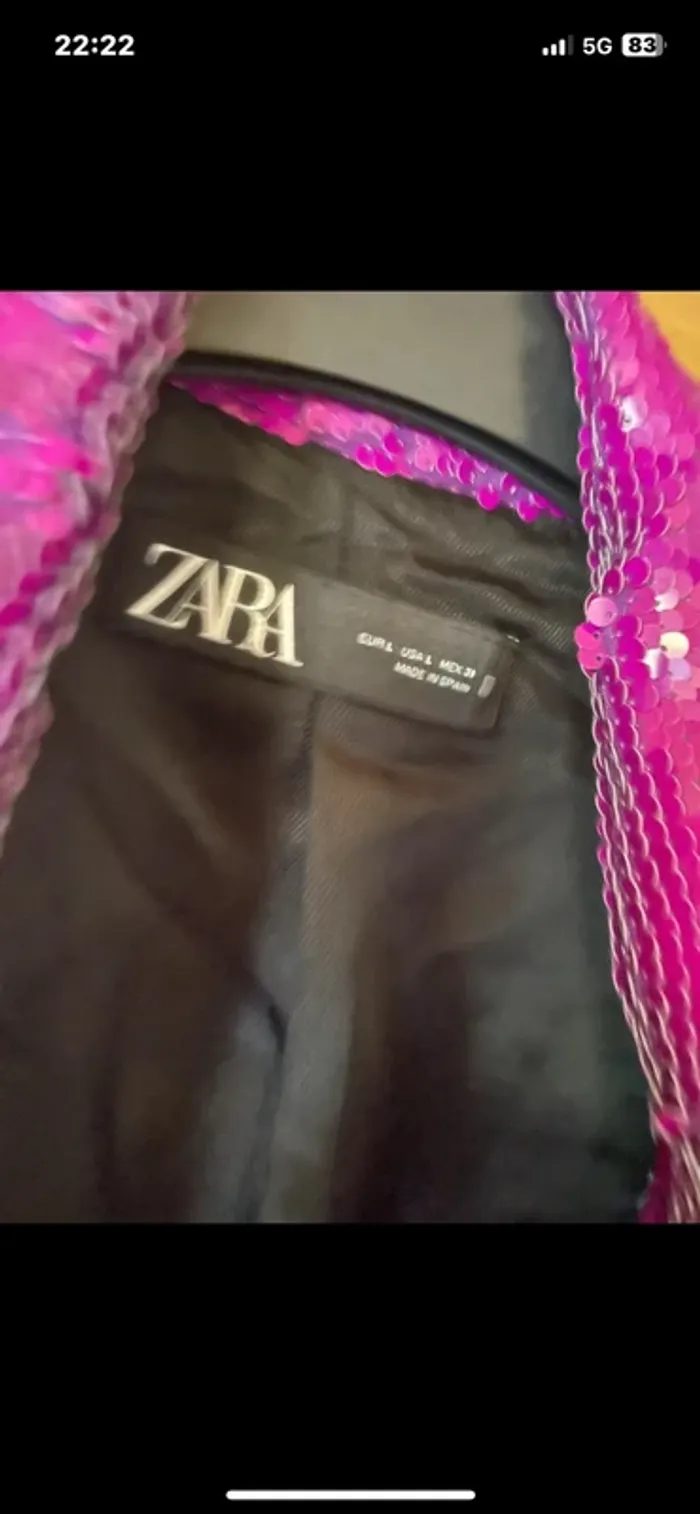 Élégante veste costume Zara taille L - photo numéro 4