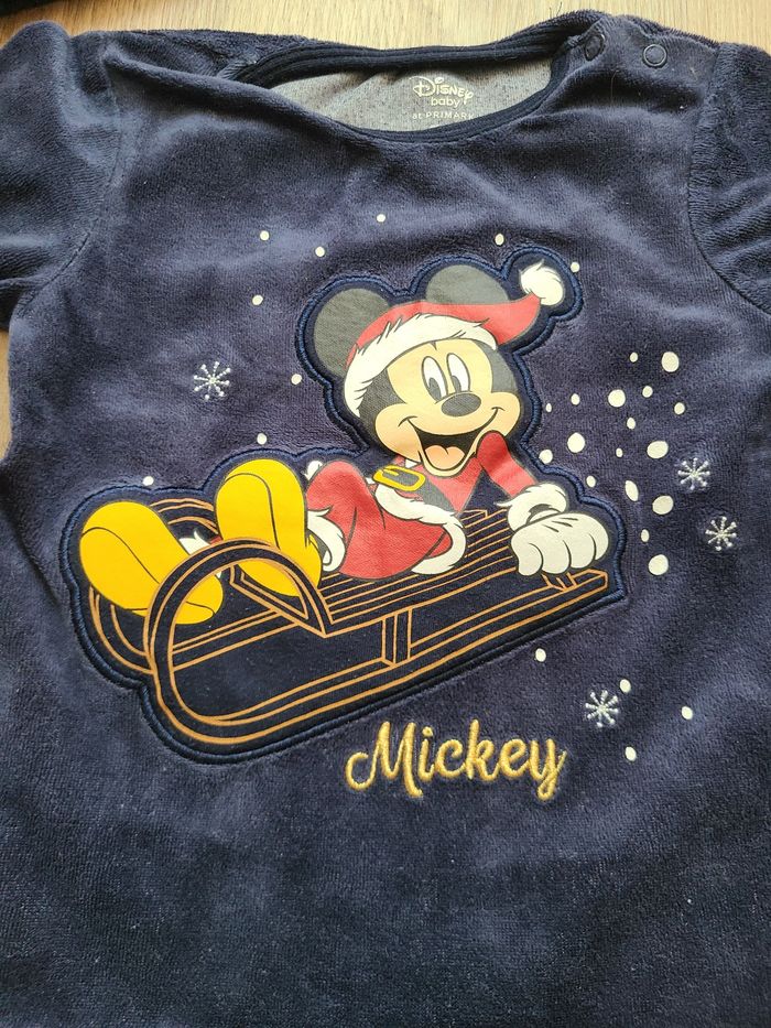 Pyjama bonnet mickey Noël - photo numéro 3