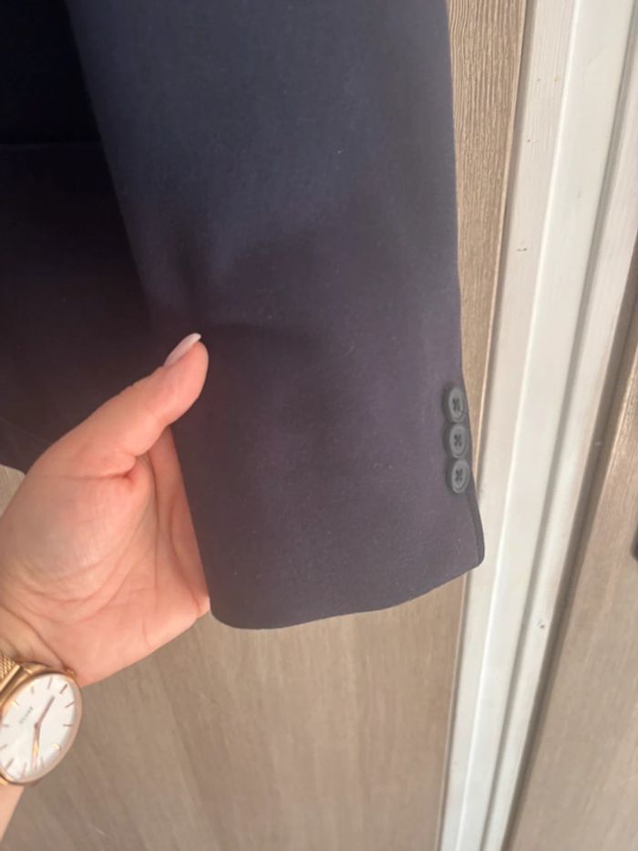Sublime veste de costume Slim fit homme bleu mar - photo numéro 5