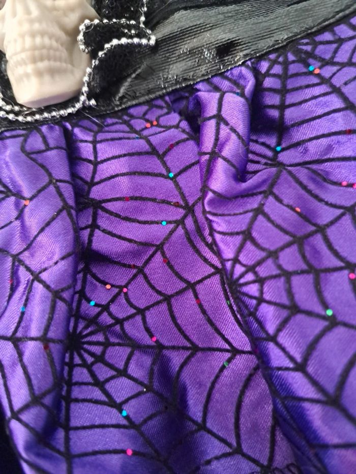 Ceinture pailletée araignée tête de mort - photo numéro 4