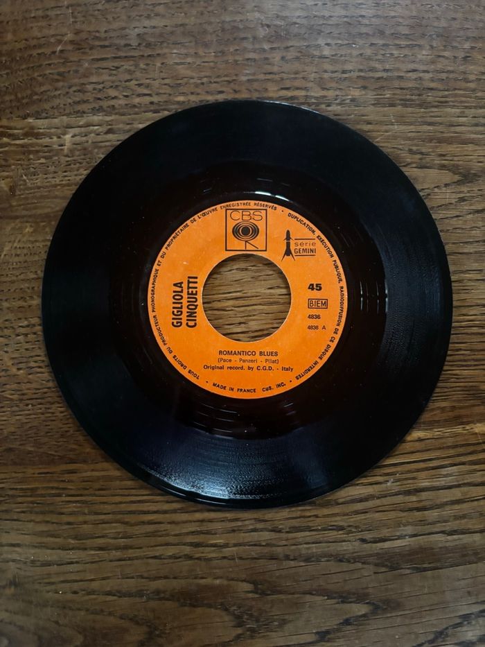 Vinyle 45 tours Gigliola Cinquetti Romantico blues - photo numéro 3