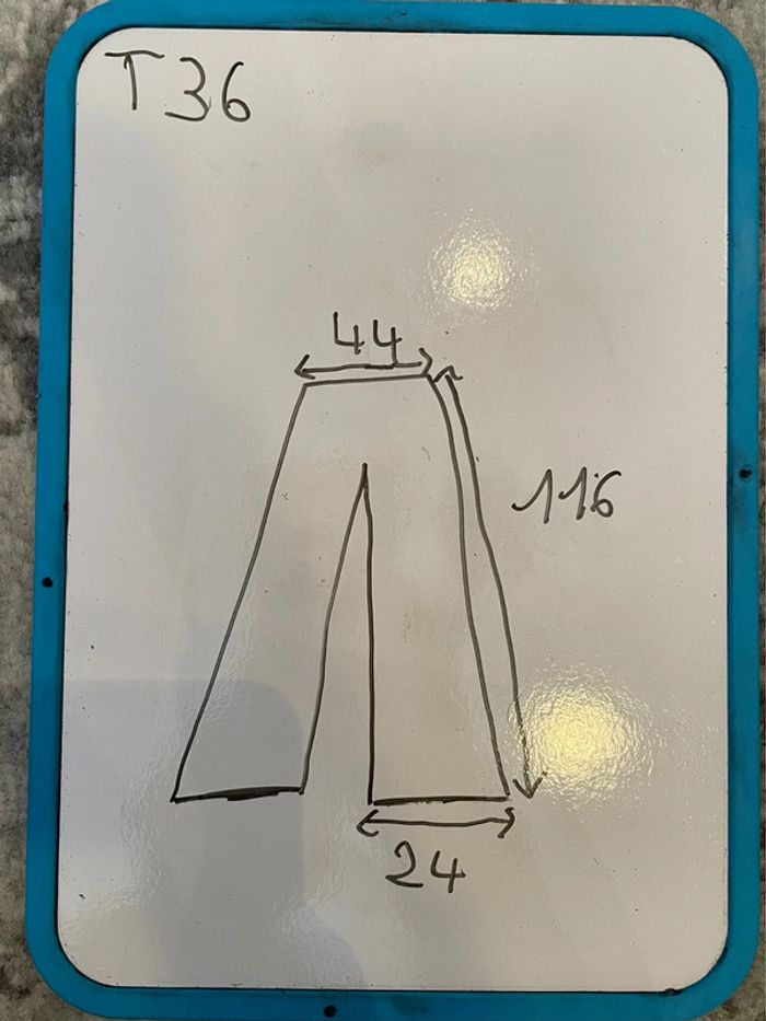 Pantalon en jean coupe skater baggy Trankilo brodé arrière croix y2k 100% coton 36US #4 - photo numéro 13