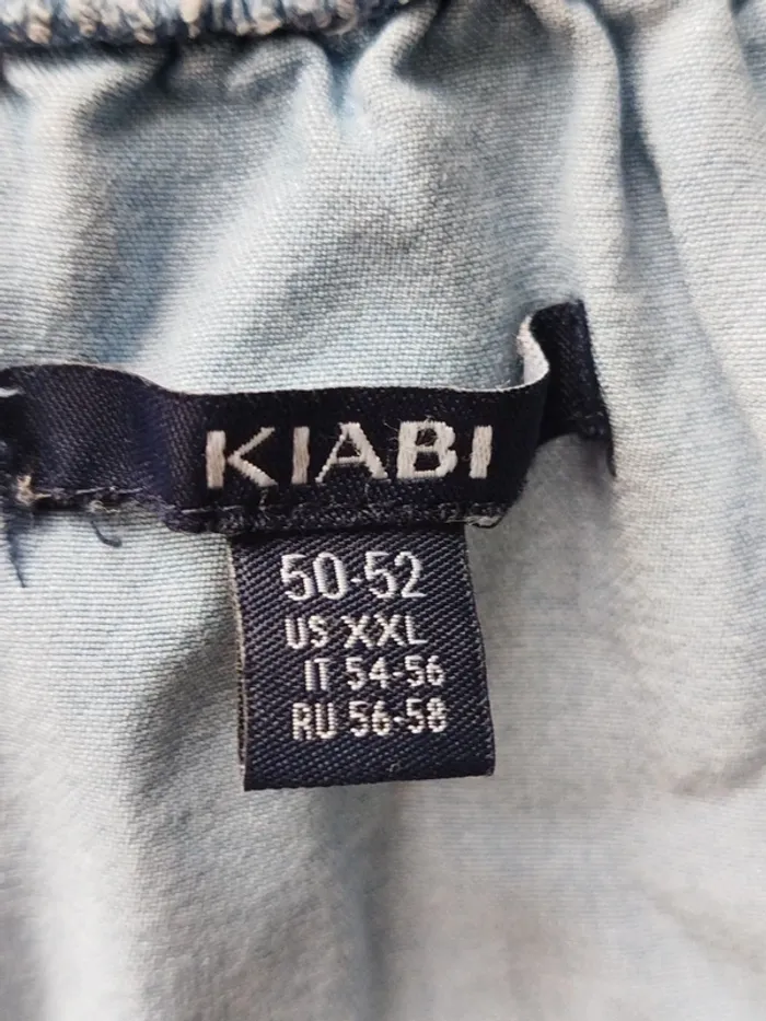 Robe en jean bleu clair légère manches courtes avec ceinture Kiabi taille 50-52 - photo numéro 6