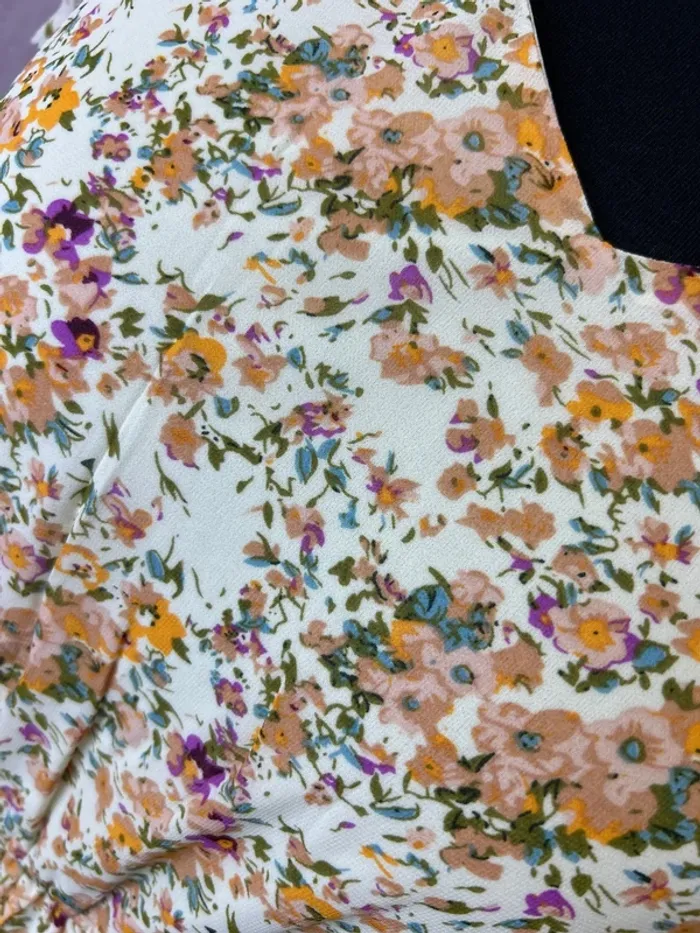 Robe femme taille 42 taille 44 fleurie robe mi longue robe neuve - photo numéro 4