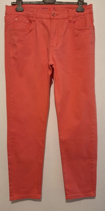 Jean court couleur corail