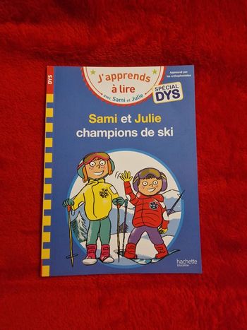 Livre j'apprends à lire sami et Julie champions de ski