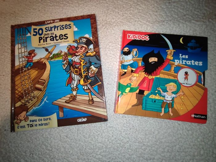 Lot de livres sur les pirates