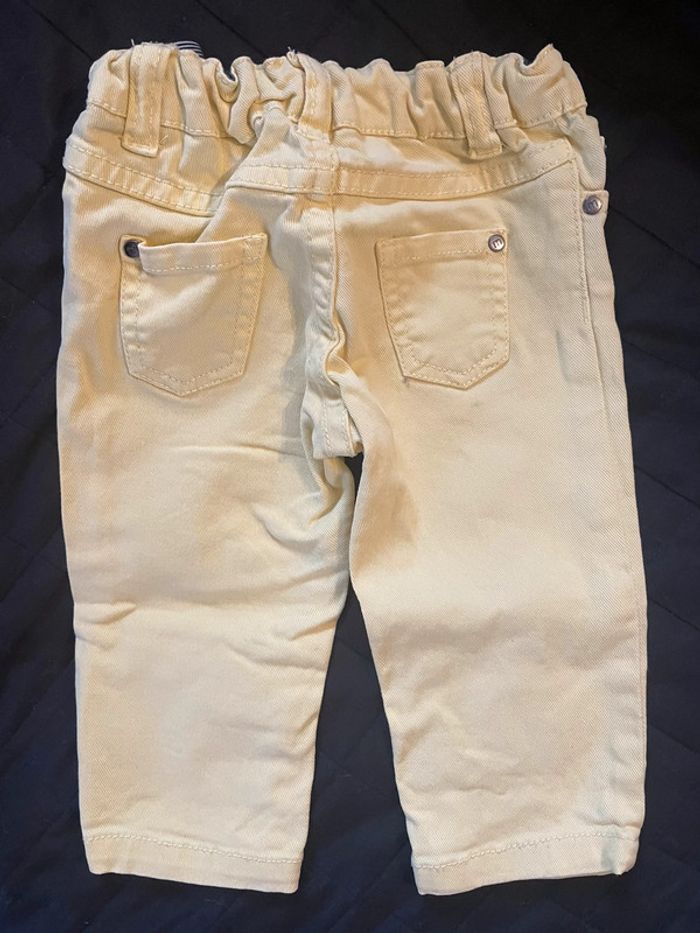 Pantalon « jean » jaune 1 an - photo numéro 2