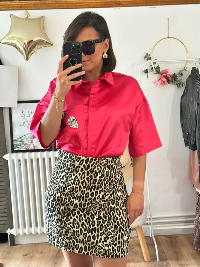 Blouse Maje rose taille 38 - photo numéro 3