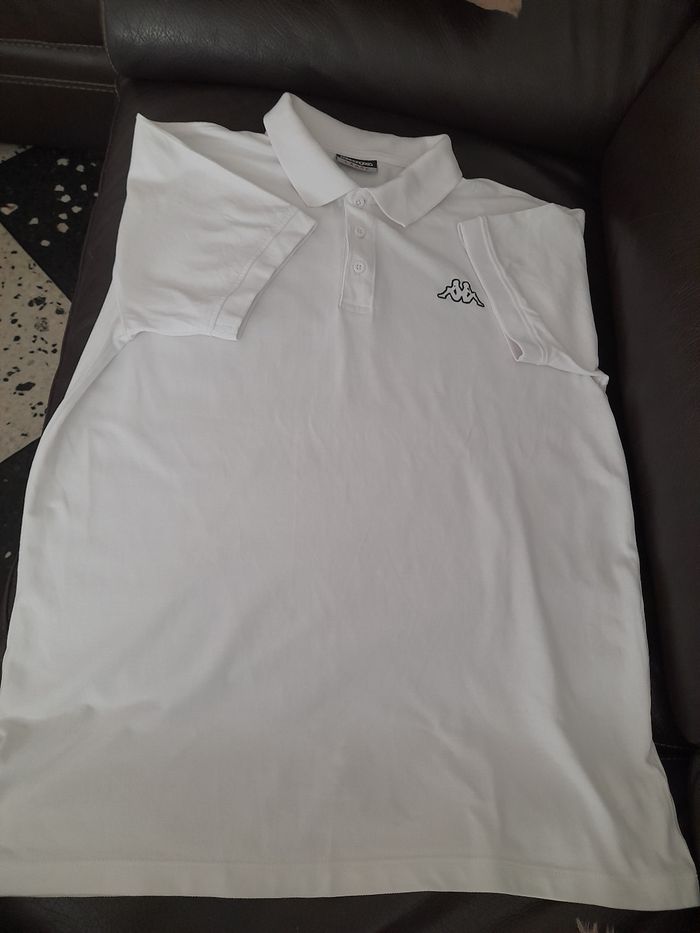 Polo Kappa blanc coupe large - photo numéro 4