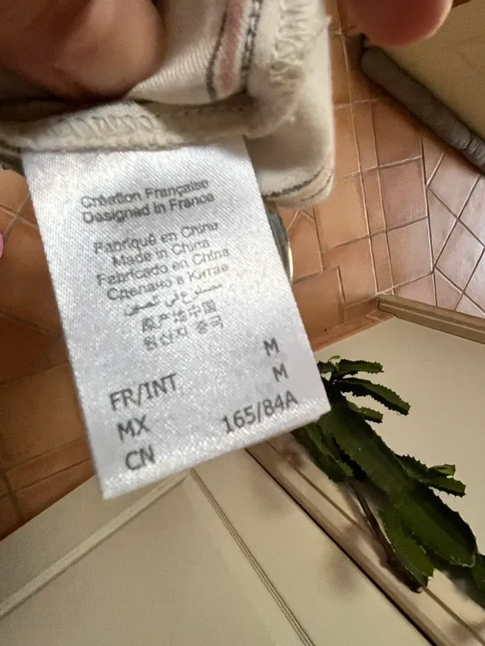 Chemisier ÉTAM à rayure rose pale et vert Taille M - photo numéro 8