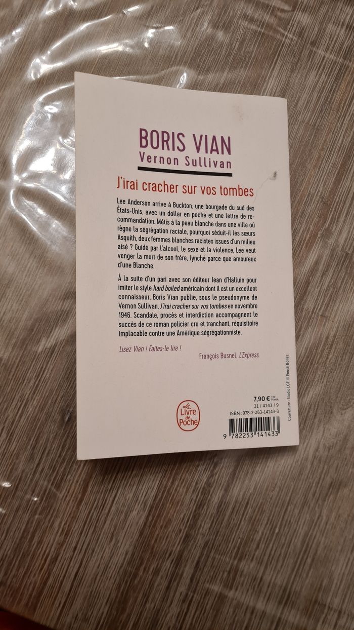 J.irai cracher sur vos tombes de Boris Vian - photo numéro 2