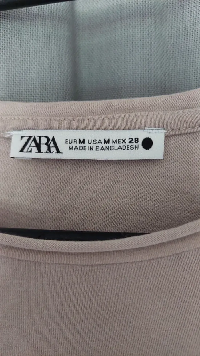 T-shirt Beige – Zara – Taille M - parfait état -coton - photo numéro 3