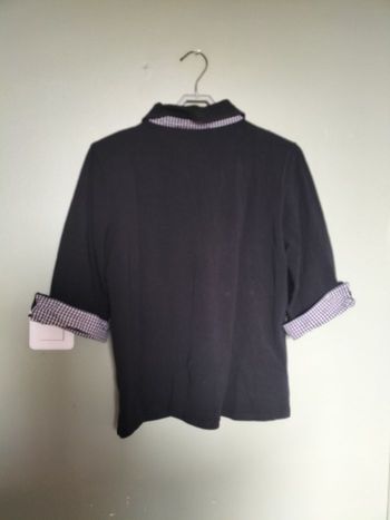 T shirt noir manche 3/4