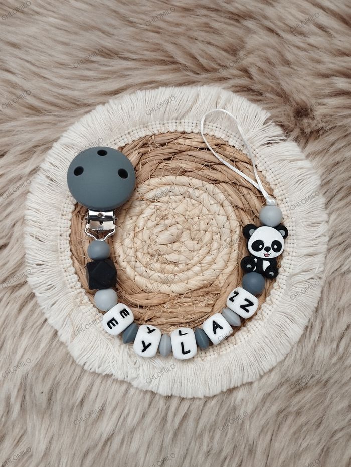Attache tétine panda