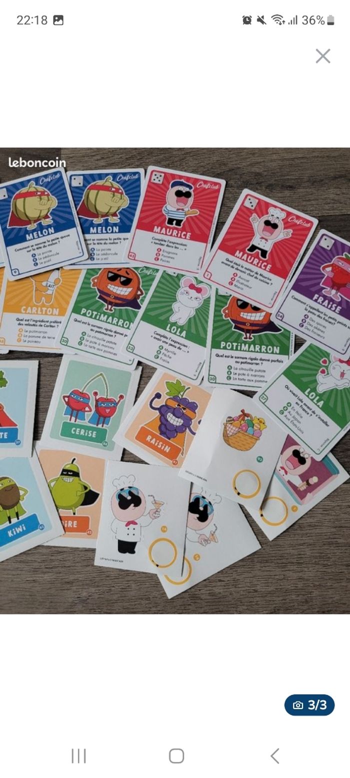 Cartes jeux+autocollants Cora-Collection Chef Club - photo numéro 3