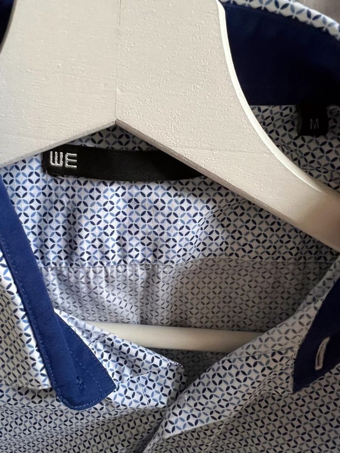 Chemise WE men blanche et bleue taille M - photo numéro 2