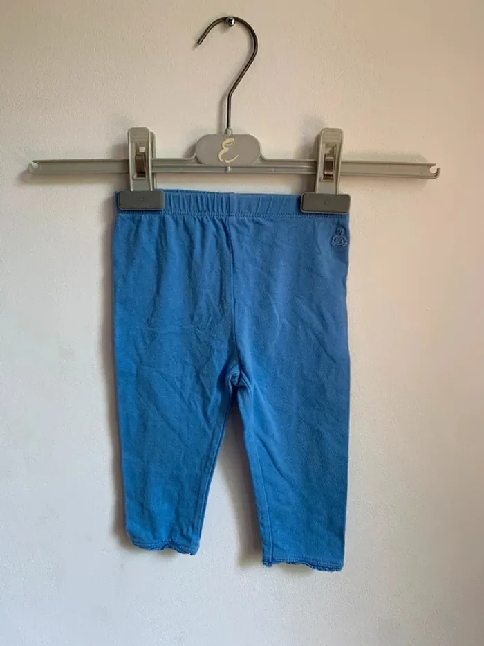 Legging uni bleu – 12 mois - photo numéro 2