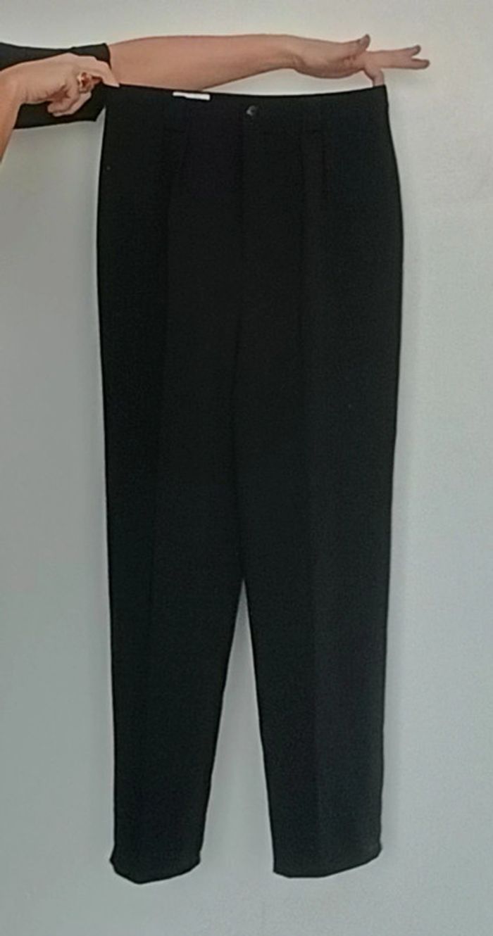 Pantalon noir a pinces chic taille 34 - photo numéro 6