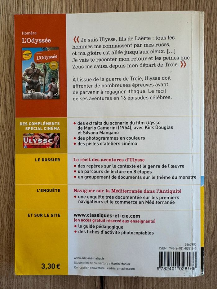 Livre l’Odyssé Hatier bon état - photo numéro 5