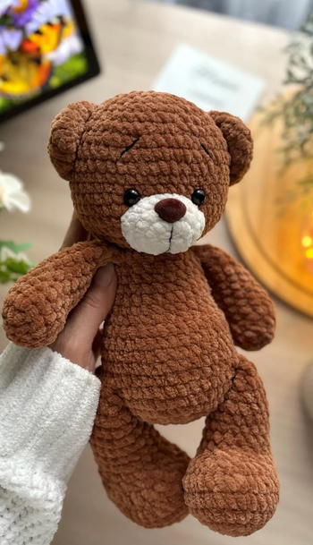 🧸 Peluche Ourson au crochet – Fait main avec amour 🧶🤎