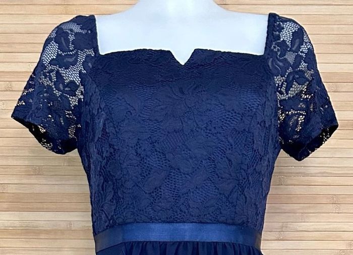 Robe longue de soirée bleu foncé taille M - photo numéro 2