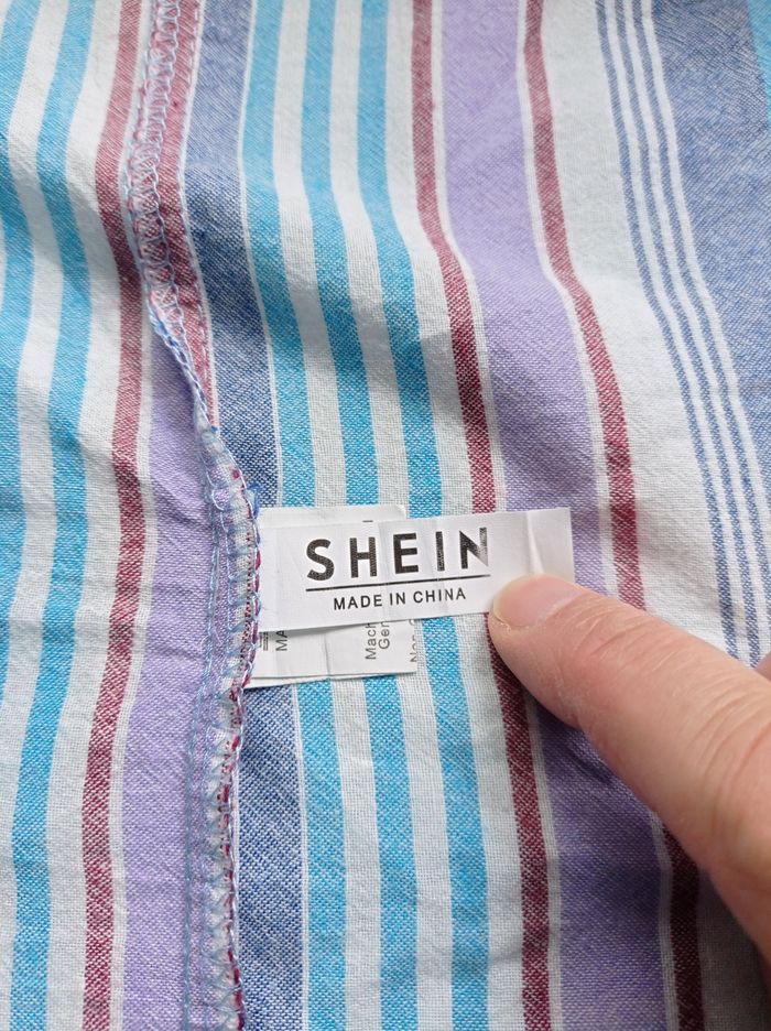 ROBE SHEIN Courte Bleue Rayée. - photo numéro 4