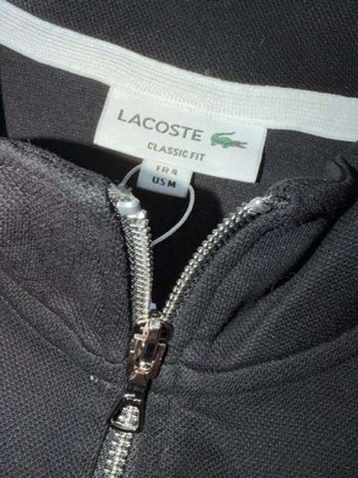 Sweat Lacoste noir à col zippé - photo numéro 5