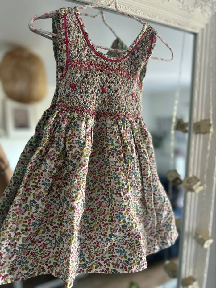 Jolie robe bébé fille été liberty 12 mois - photo numéro 3
