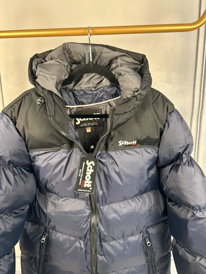 Doudoune Schott Marine T.L neuve - photo numéro 2