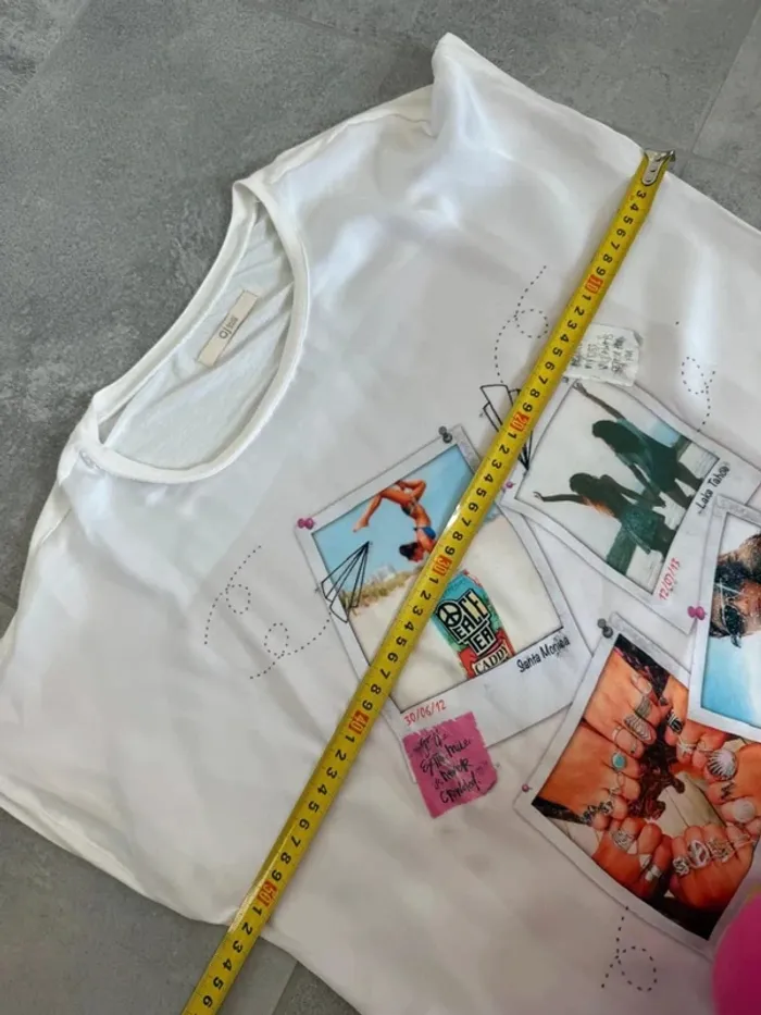 T-shirt Gaudi Jeans oversize femme blanc taille S parfait état - photo numéro 5