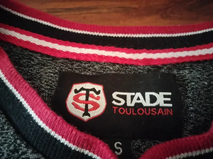 T-shirt manches courtes gris chiné stade toulousain en D - photo numéro 3