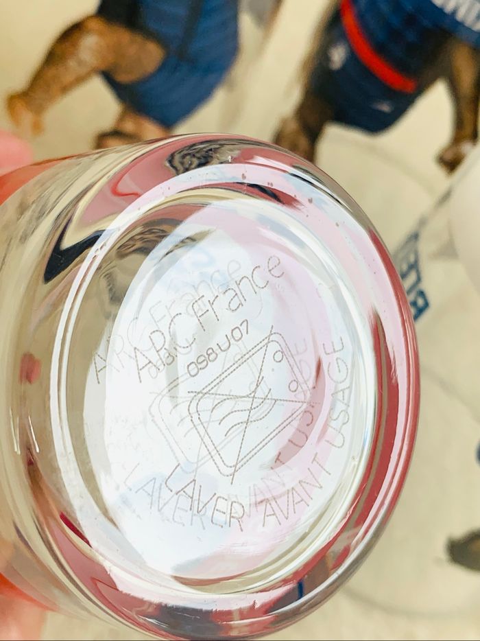 Lot 4 verres équipe de France en verre - photo numéro 4