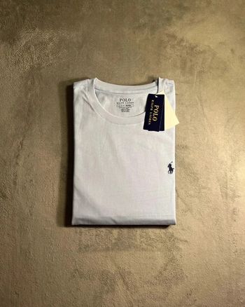 T-shirt Ralph Lauren Crewneck Embroidered Light Blue Navy Poney – Taille L