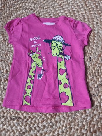 Tee-shirt manches courtes gemo 12 mois