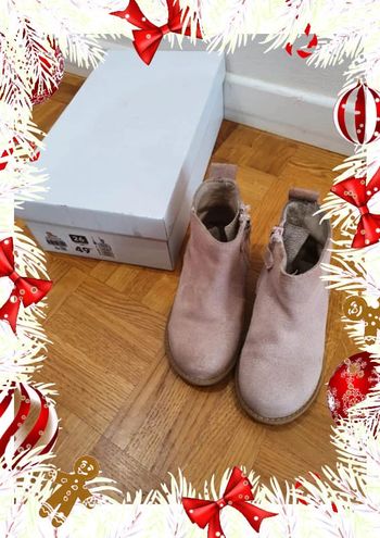 Bottines rose nubuck sergent major taille 26 abîmées