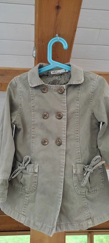 Veste mi saison Zara girls kaki taille 6 ans