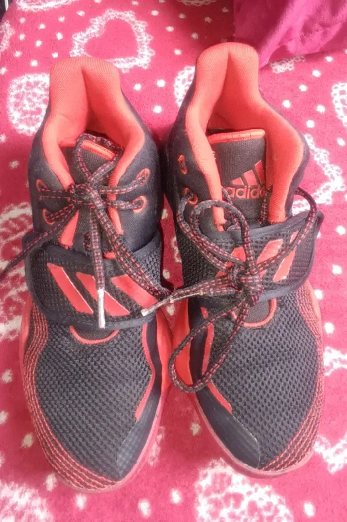 Baskets Rouge/noir Adidas Cloudfoam