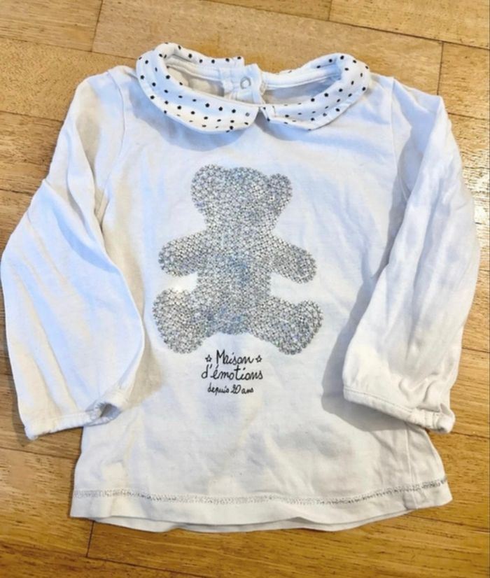 7 tops manches longues bébé fille - 12 mois - photo numéro 7