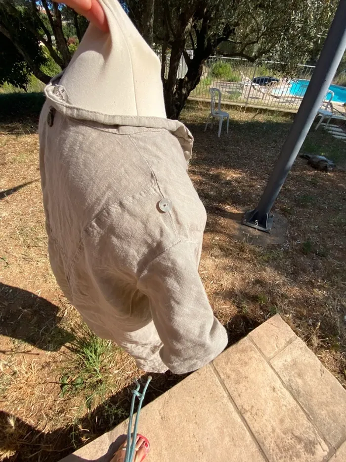 Petite robe beige en lin, Pako Liito, 38 M - photo numéro 4