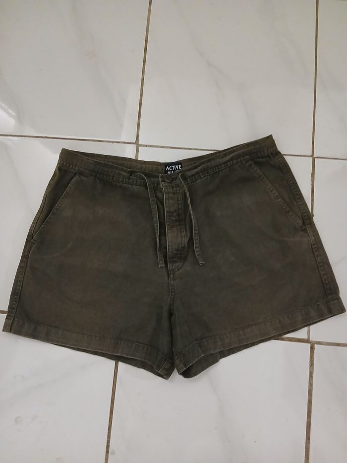 Short d ete femme en coton taille 44 marque active couleur vert fonce - photo numéro 3