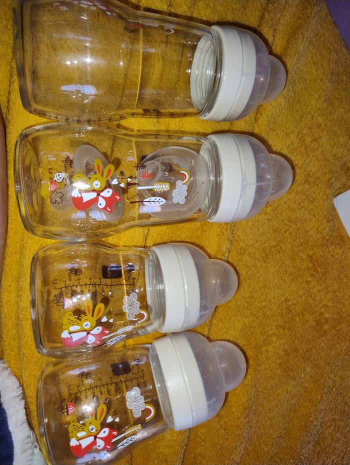 Lots biberons en verre