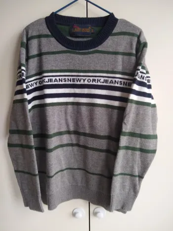 Pull garçon en coton et laine