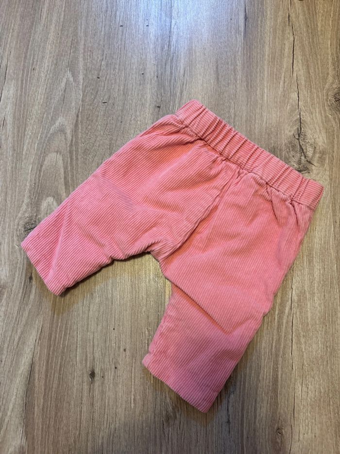 Pantalon rose côtelé Jacadi 3 mois - photo numéro 4