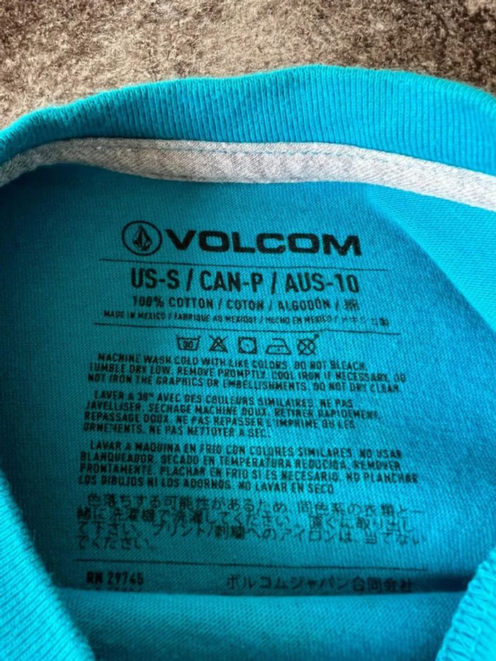 T shirt bleu femme Volcom taille S Women's blue t-shirt Maglietta blu da donna Blaues Damen-T-Shirt - photo numéro 4