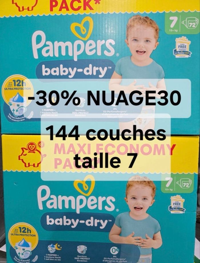 2 cartons Pampers taille 7