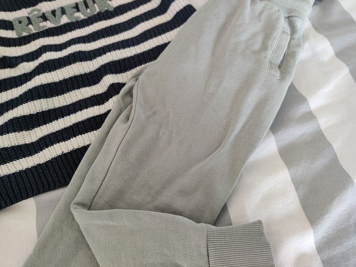 Pull marinière et pantalon vert pastel Tape à l'oeil Taille 3 ans - photo numéro 2