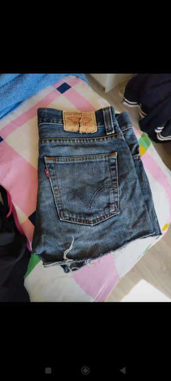 Short jean style usé