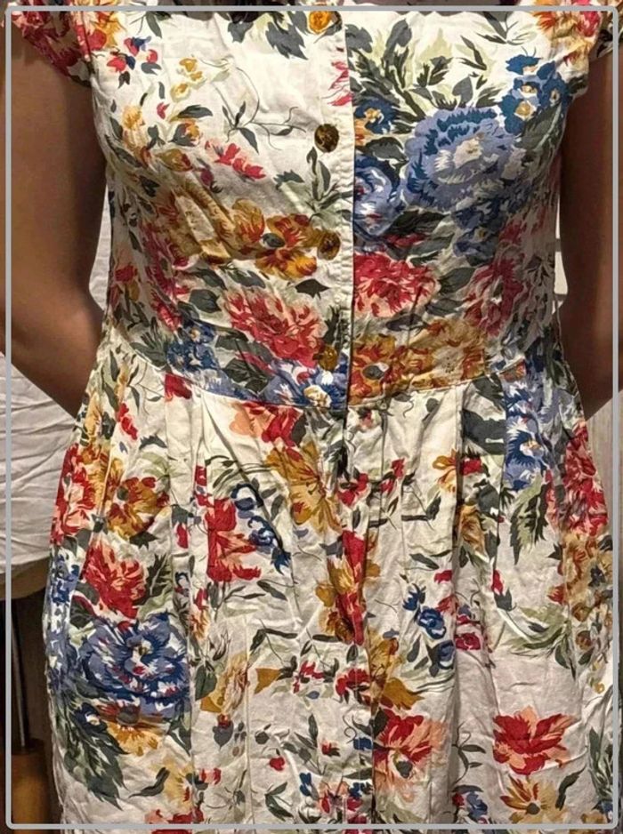 Magnifique robe fleurie taille 40/L marque canda - photo numéro 7