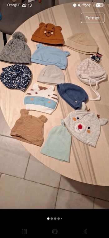 Lot de bonnet bébé 